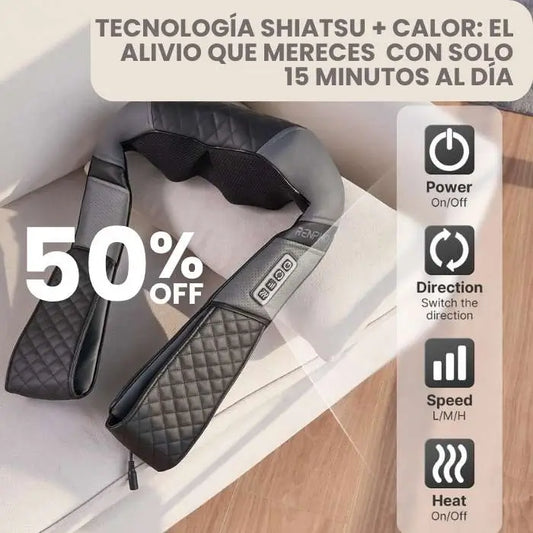Masajeador Shiatsu: con 15 Minutos al dia, Cero Dolor