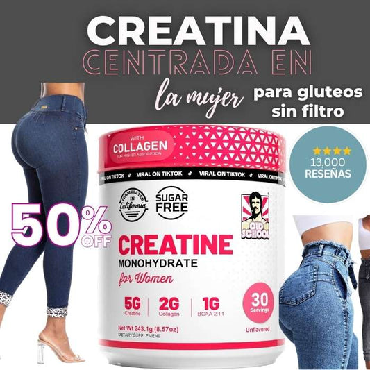 🌸 Glutea™ Creatina para Mujer Diseñada para glúteos redondos, firmes.